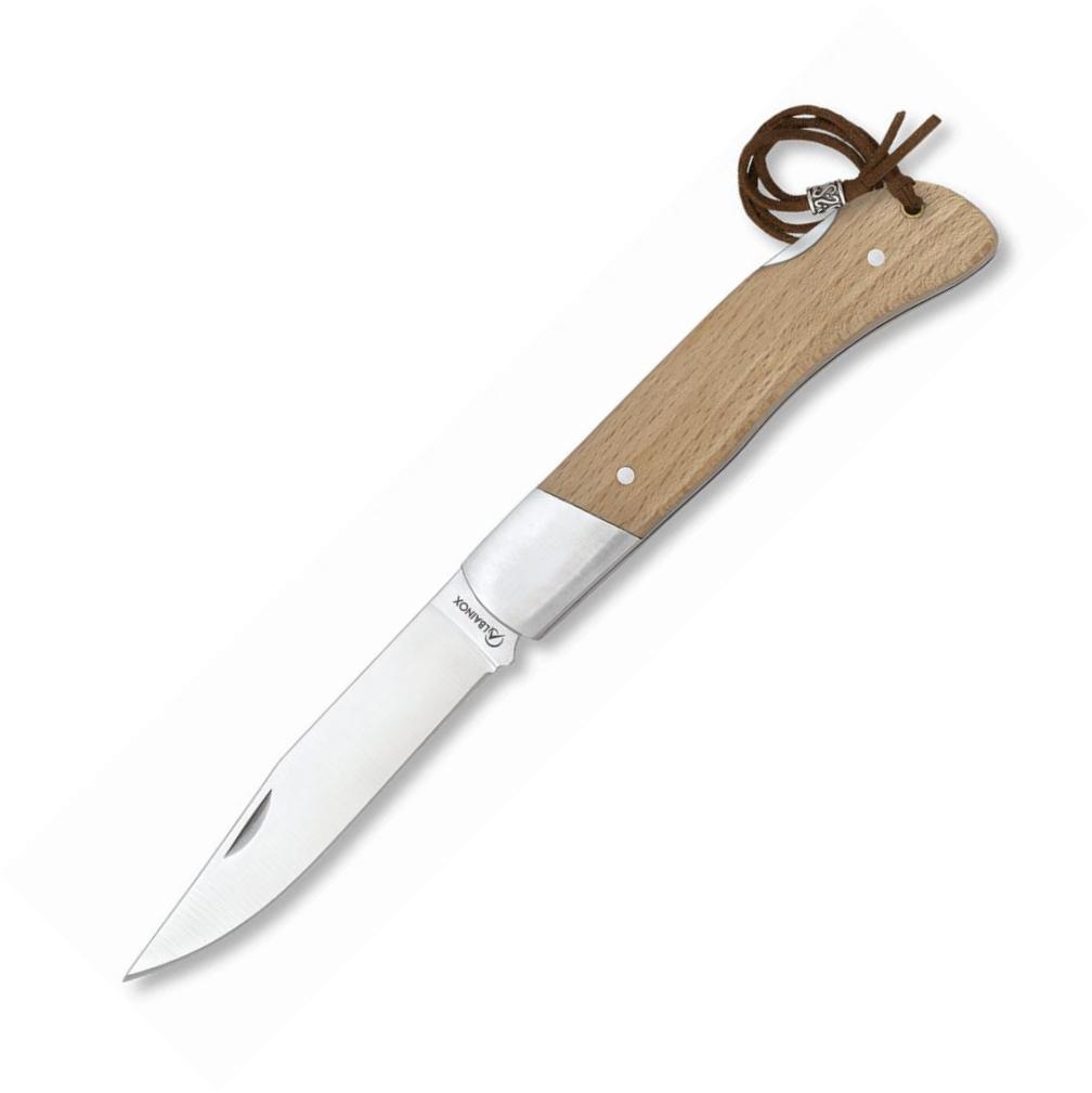 Navaja Albainox diseñada en España, con mango de madera, cordó...
