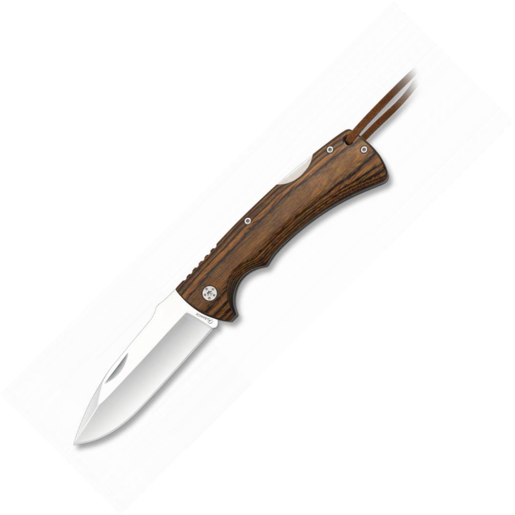 Navaja Albainox con bloqueo trasero, mango de madera roja y hoja ...