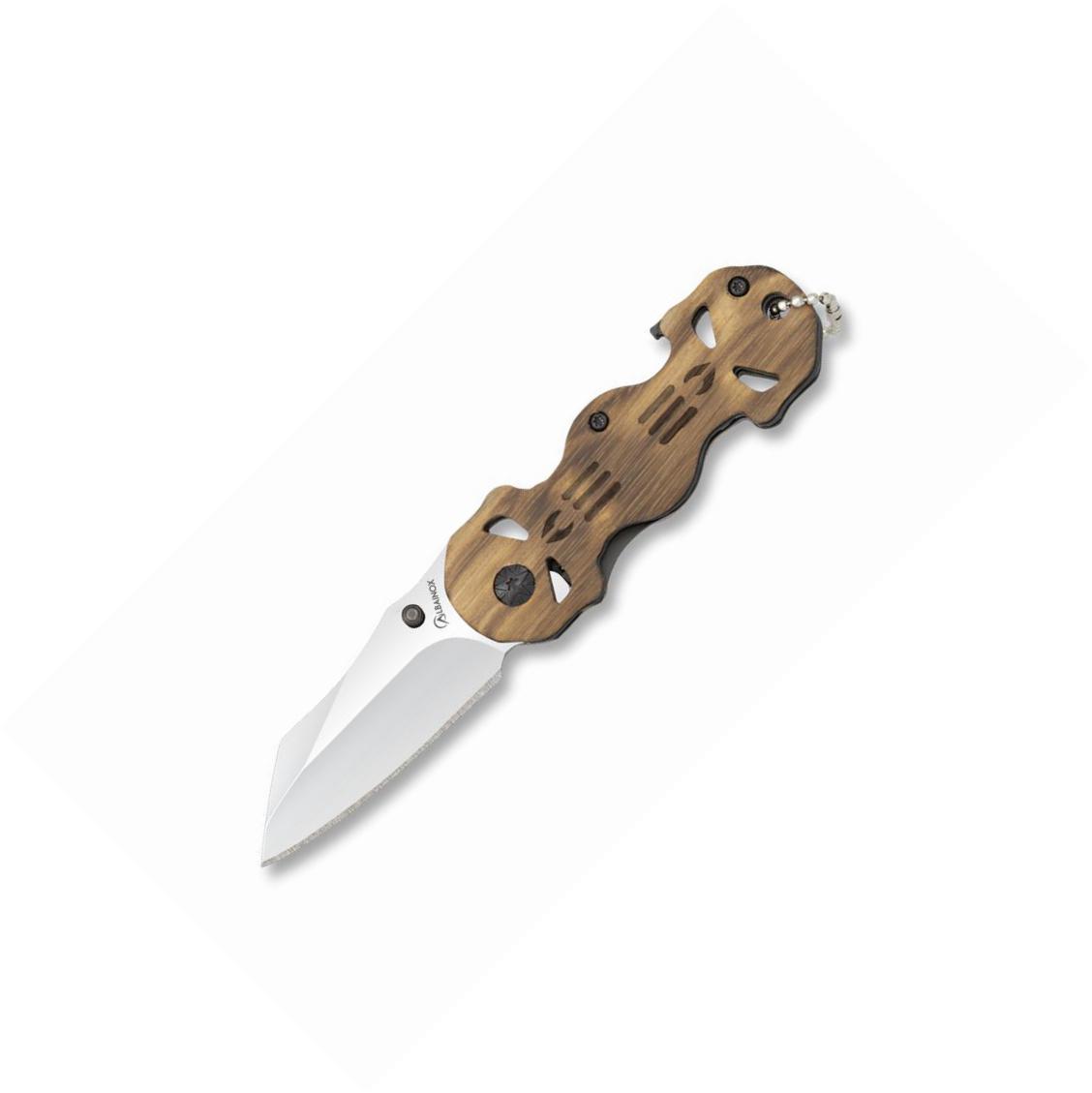 navaja Albainox madera / calaveras. Hoja de 6 cm