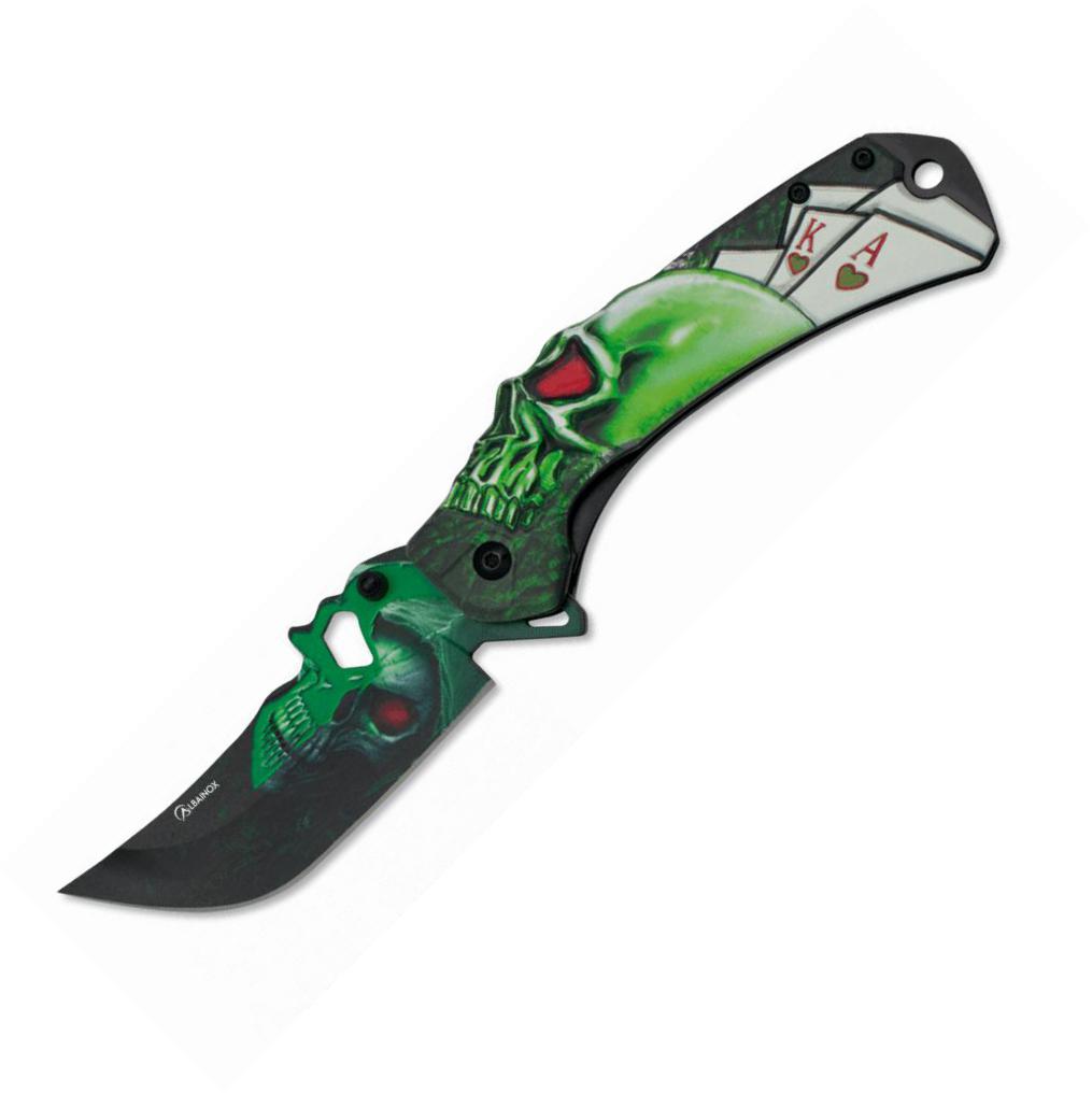 Navaja Albainox ACTV SKULL con hoja de 9.2 cm