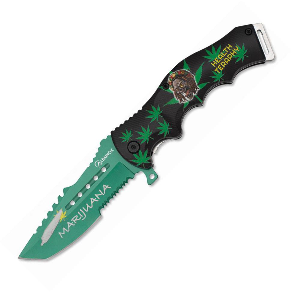 Navaja Albainox Marijuana con hoja de 9.3 cm