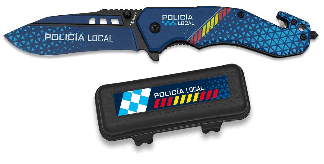 Navaja Albainox Policía Local de España. Con caja ABS.