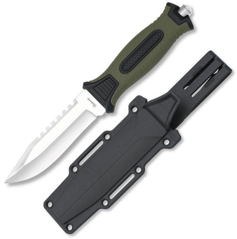 Cuchillo Albainox con funda rigida, mango de doble inyección y hoja de 12 cm