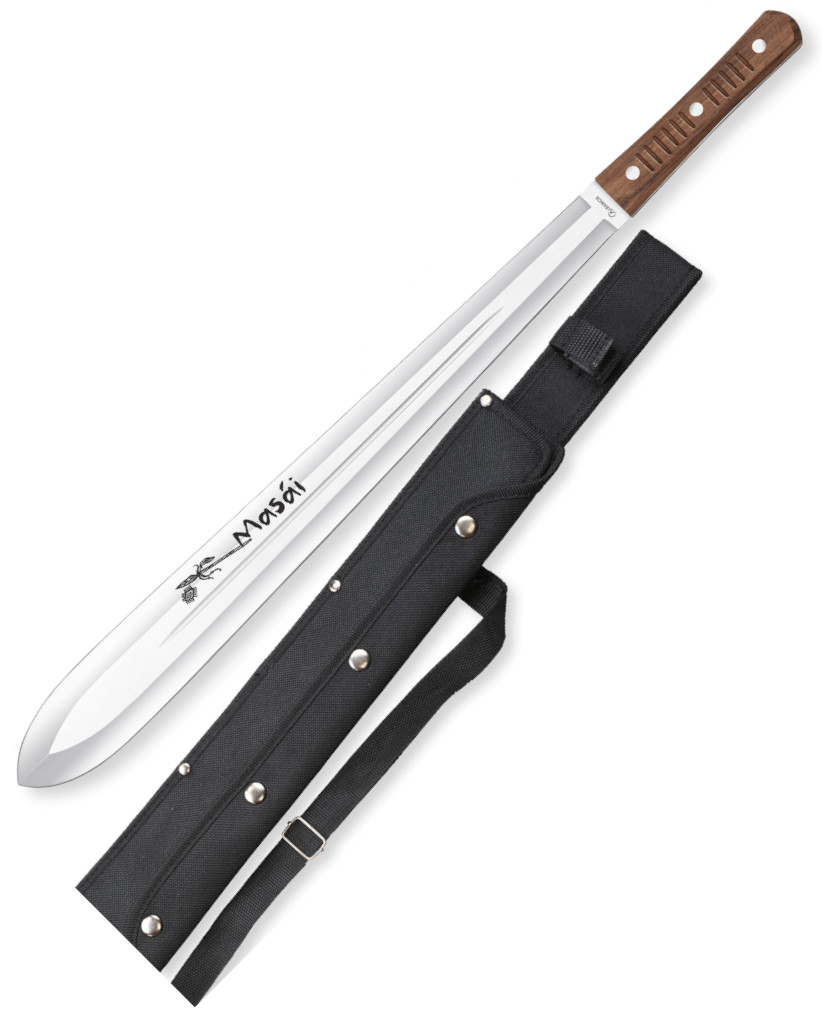 Machete Albainox Masai con hoja de doble filo de 48 cm de largo