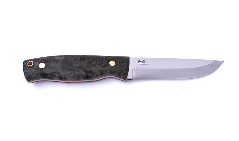 Cuchillo Brisa Trooper 115 Madera de abedul estabilizada negra con pedernal