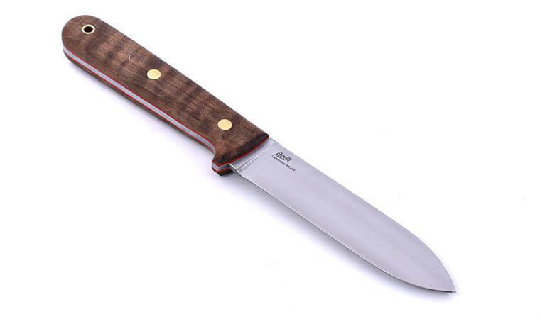 Cuchillo de bushcraft Brisa Kephart 115 con mango de nogal estabilizado