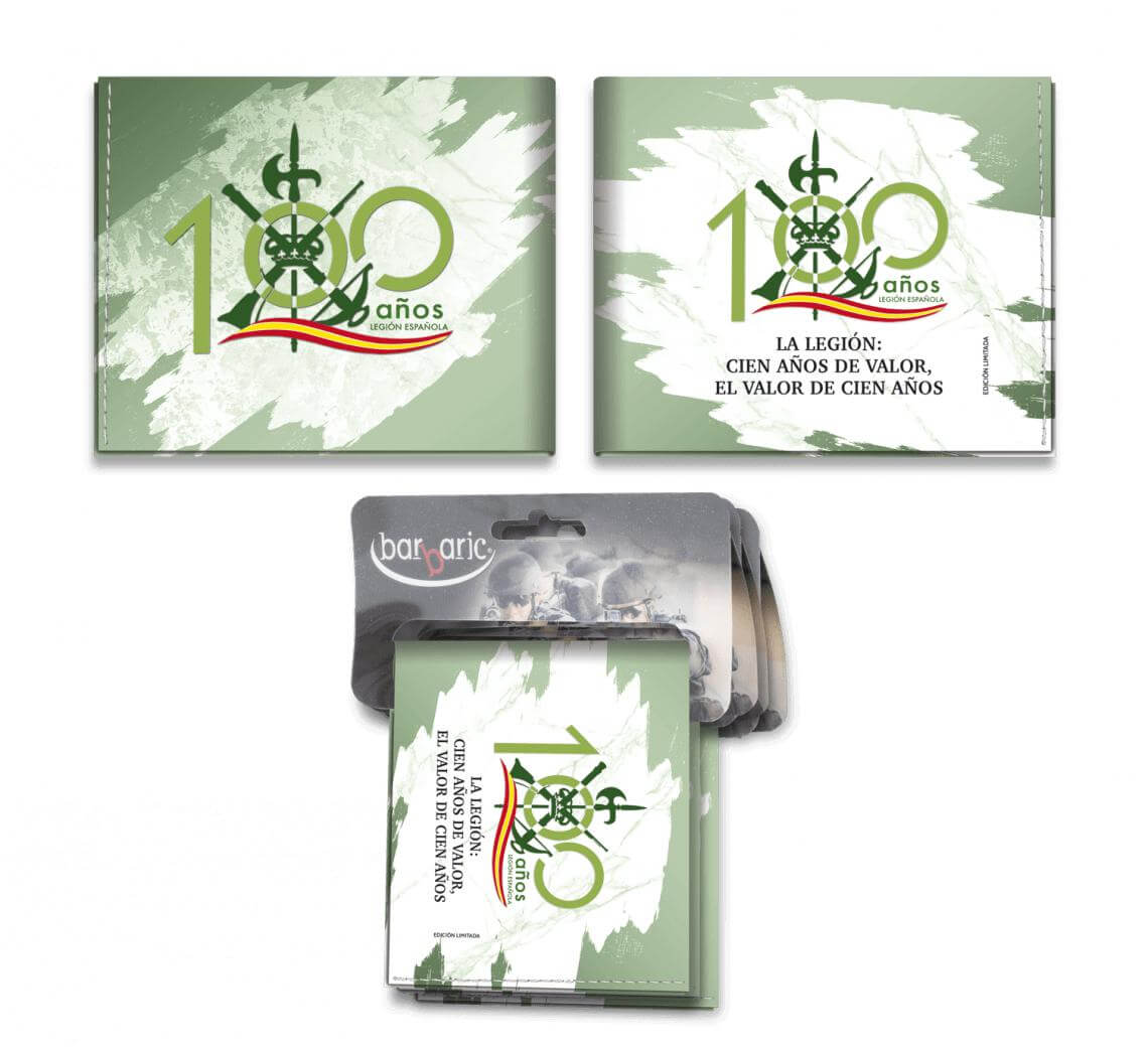 Carteira de couro estampada com o 100º aniversário da Legião E...