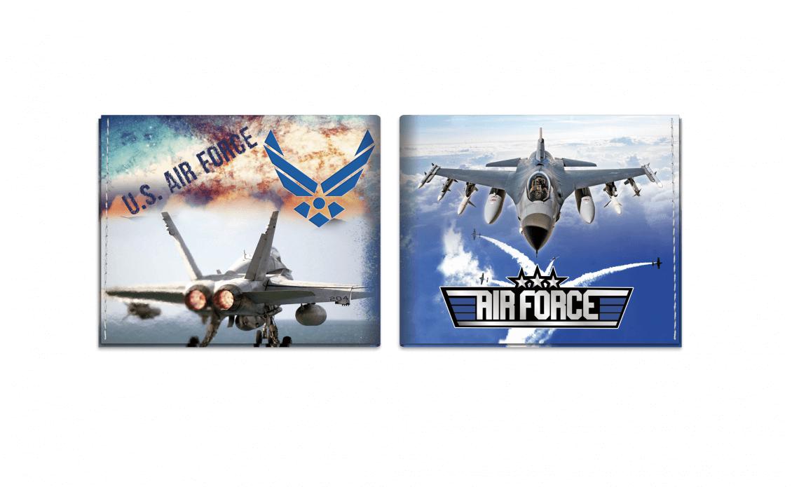 Carteira impressa com motivos da Air Force dos Estados Unidos 