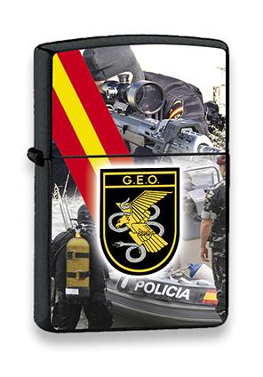 Isqueiro preto do Grupo Espanhol de Operações Especiais