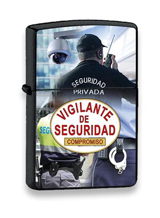 Isqueiro a gasolina preto dos guardas de segurança