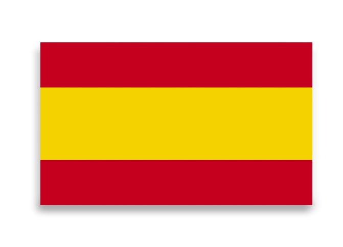 Pegatina mediana con gota cera de la bandera de España sin escudo