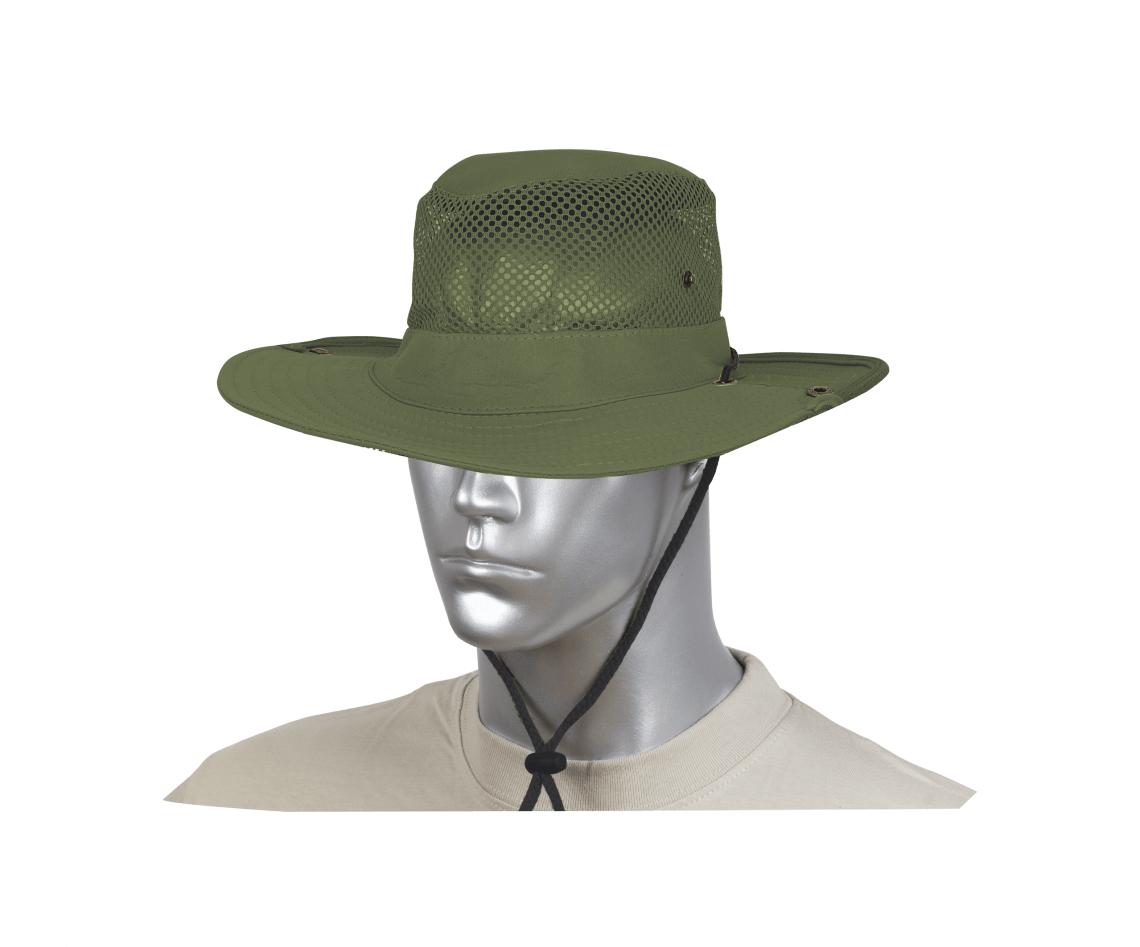 Sombrero de color verde con rejilla de la marca Barbaric