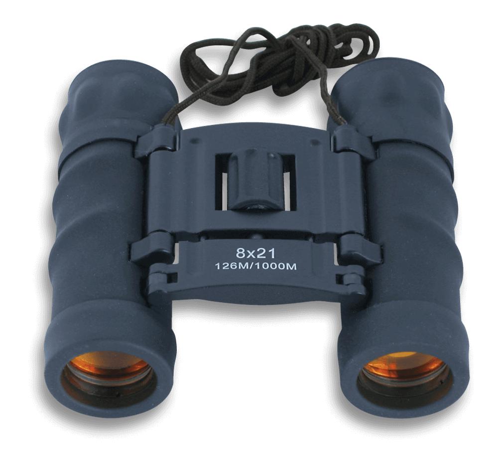 Binocular con lentes de rubí, funda de nylon negra y dimensiones...