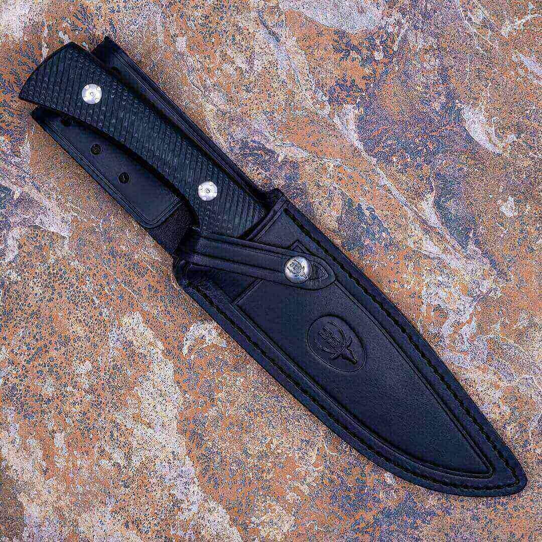 Cuchillo de caza Muela Jabali17M con puño de micarta negra