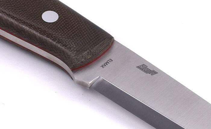 Cuchillo Brisa Trapper 115 scandi con mango de micarta verde con acero Elmax y funda bushcraft