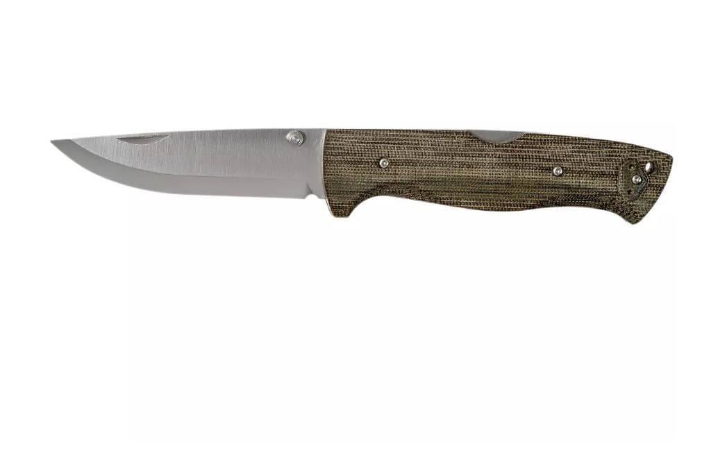 Navaja Brisa Borka 90 con mango de micarta verde y acero inox N69...