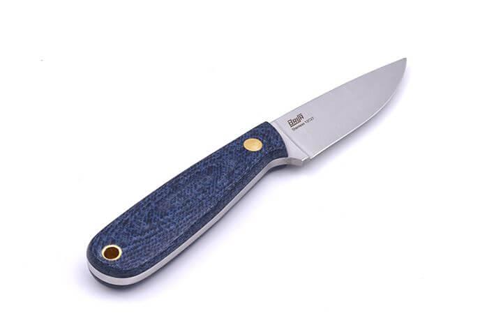 Cuchillo de cuello Brisa Necker 70 con puño de micarta jeans con...