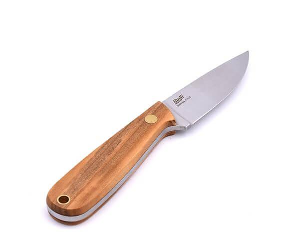 Cuchillo de cuello Brisa Necker 70 con puño de madera de olivo c...