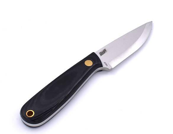 Cuchillo de cuello Brisa Necker 70 Scandi con puño de micarta ne...