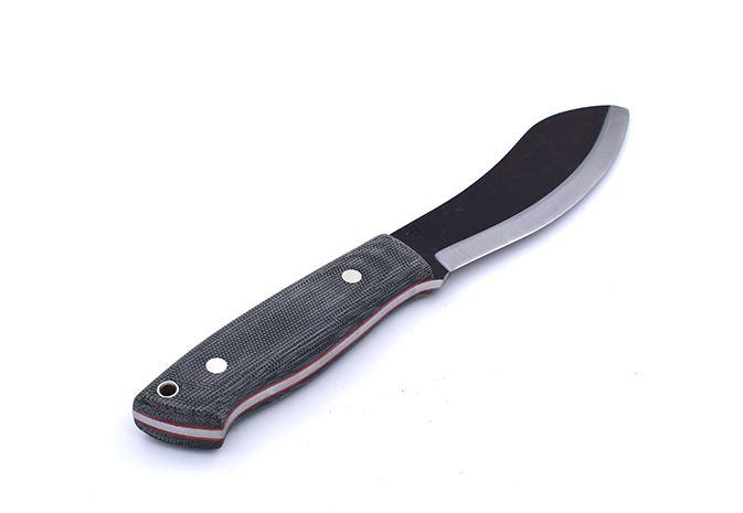 Cuchillo de caza Brisa Nessmuk 125 micarta negra y funda de piel