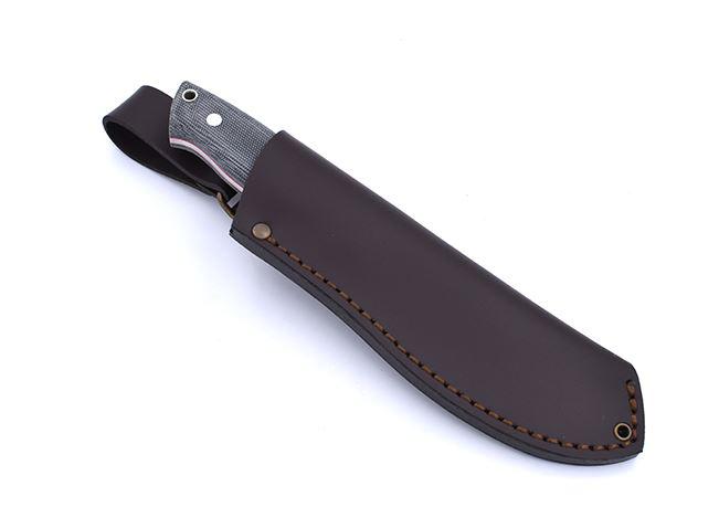 Cuchillo de caza Brisa Nessmuk 125 micarta negra y funda de piel