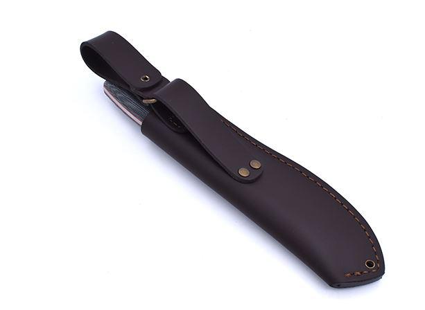 Cuchillo de caza Brisa Nessmuk 125 micarta negra y funda de piel