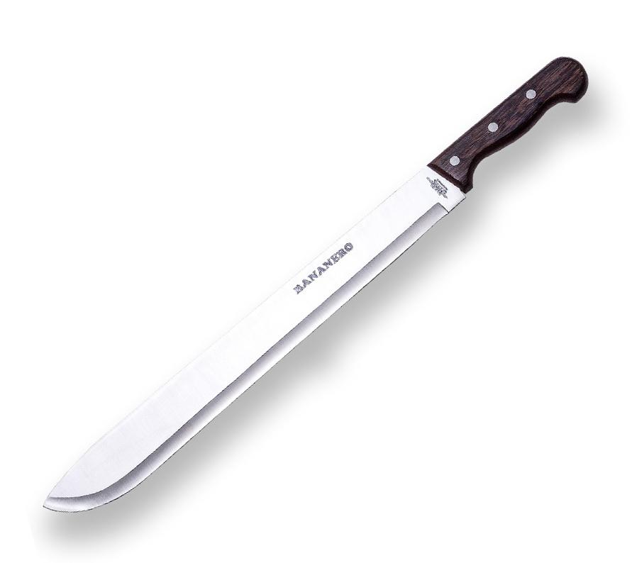 Machete Bananero con hoja larga de 45 cm y mango de madera