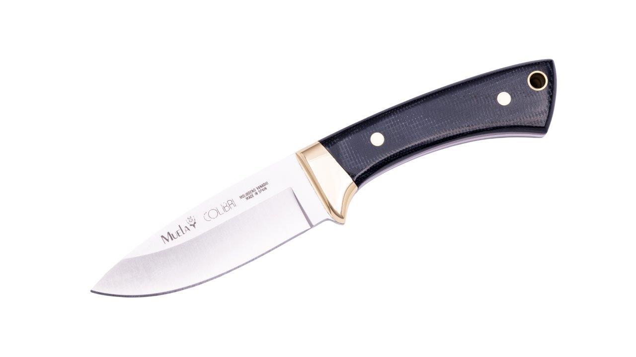 Cuchillo Muela colibrí con mango de micarta negra y hoja de 7.3 ...