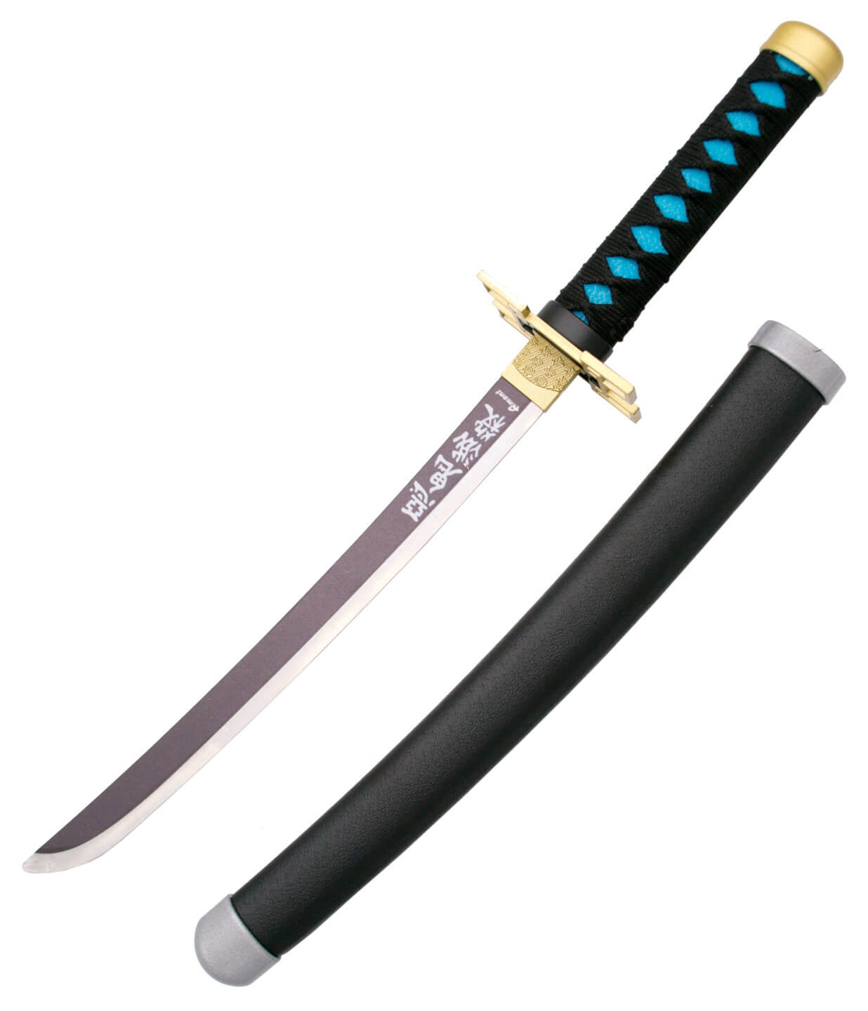 Mini Katana negra y azul de Tokitou Muichirou