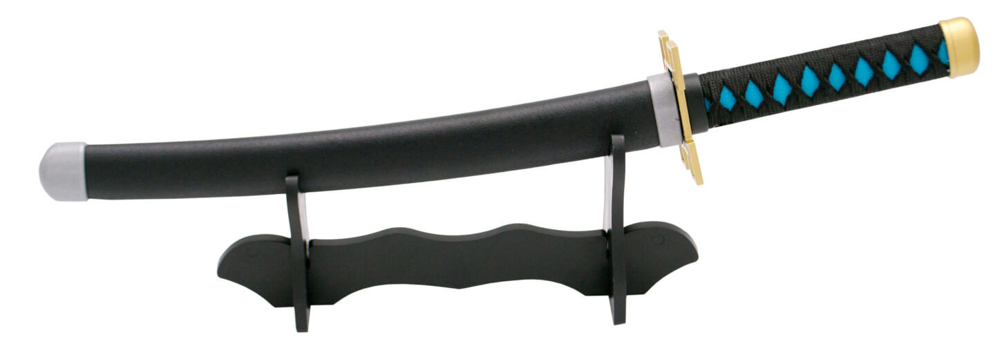 Mini Katana negra y azul de Tokitou Muichirou