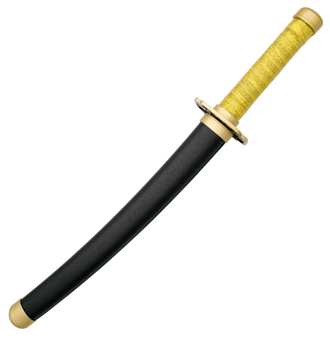 Mini katana Yoriichi Tsugikuni negra, roja y dorada