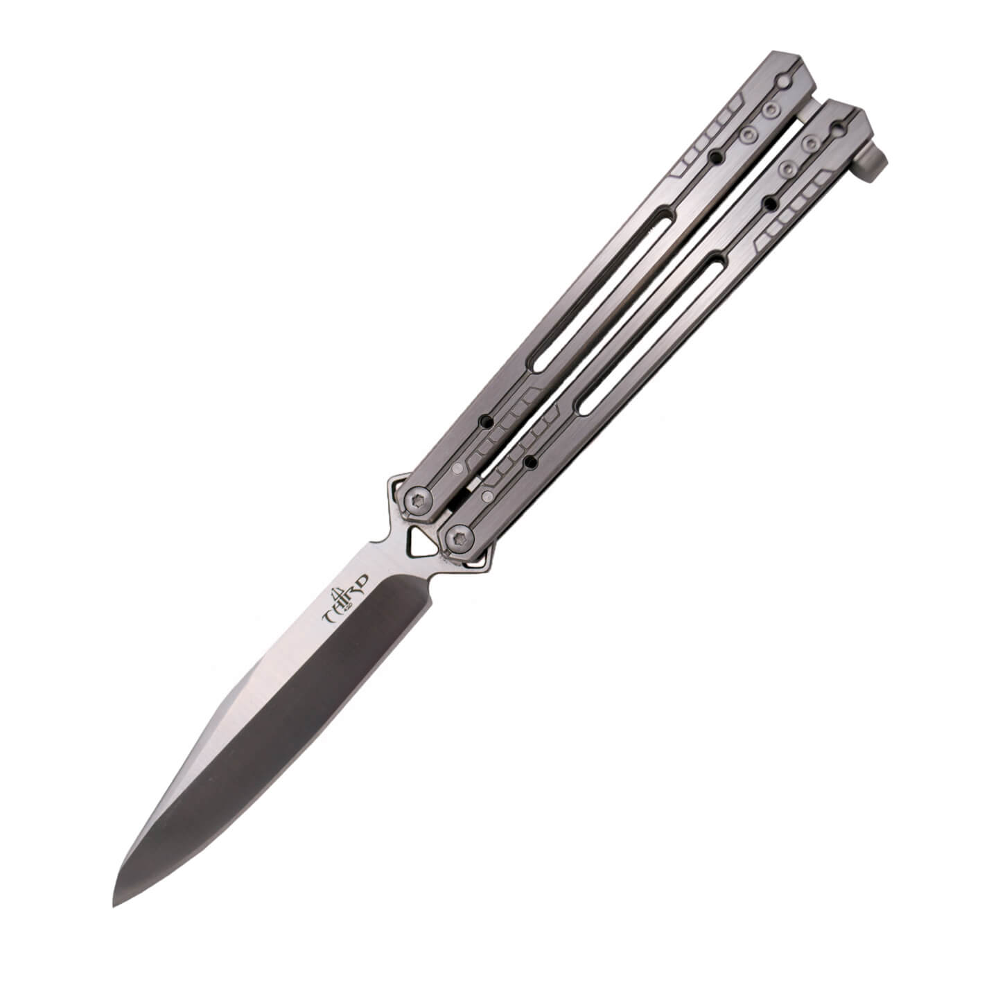 Butterfly knife manufactured with CNC technology with satin stain...