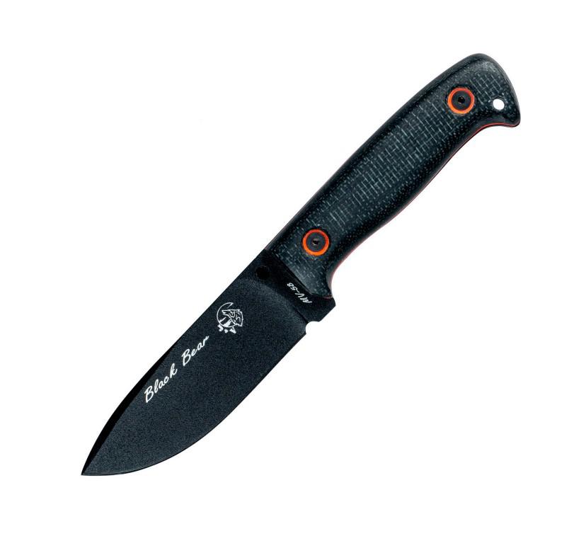 JV Black Bear with black micarta scales and black blade