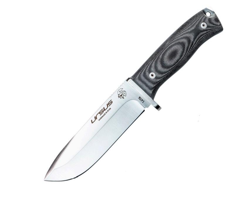 JV Ursus with black micarta handle and multiposition sheath