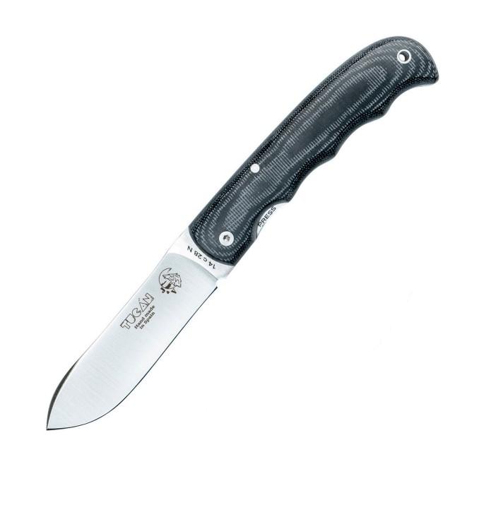 JV Tucan pocket knife with black micarta handle