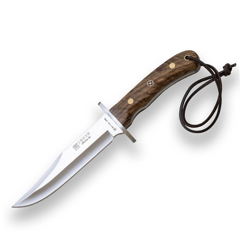 Cuchillo de caza Joker Bowie con mango de madera de nogal
