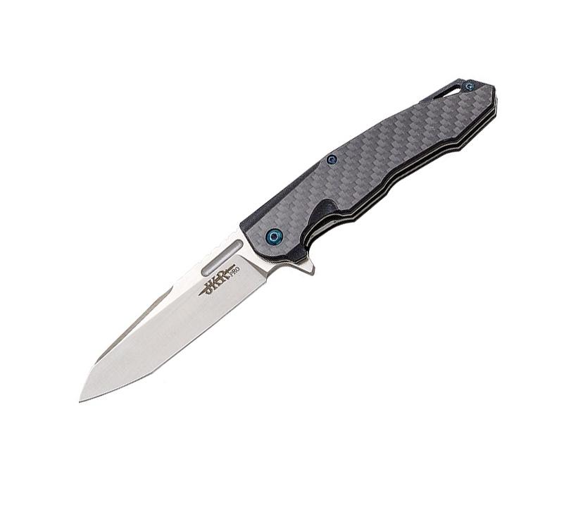 Navaja táctica JKRPRO con hoja drop point de 9 cm y mango de G10...