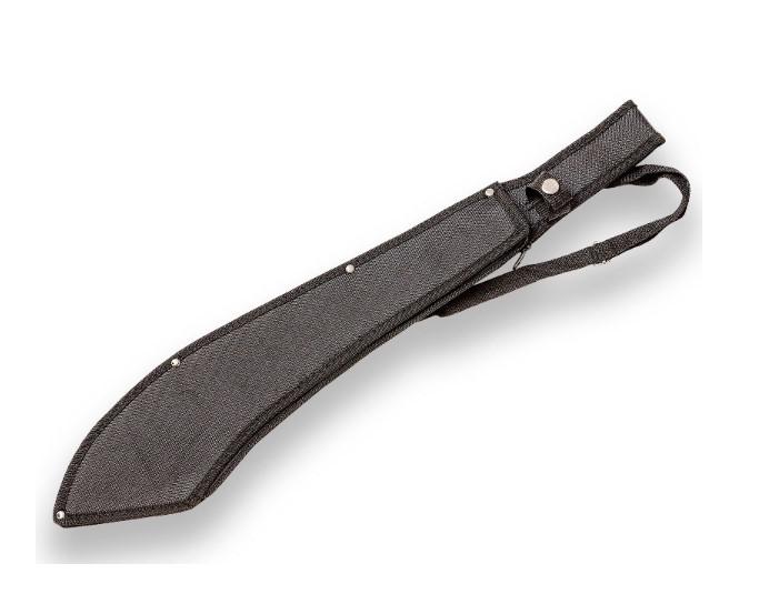 Machete Indonesian con hoja larga de 43,5 cm y mango de madera y guarda de acero inoxidable