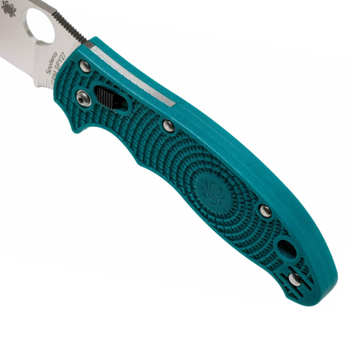 Navaja Spyderco Manix 2 con mango de FRCP turquesa y hoja de 8.6 cm
