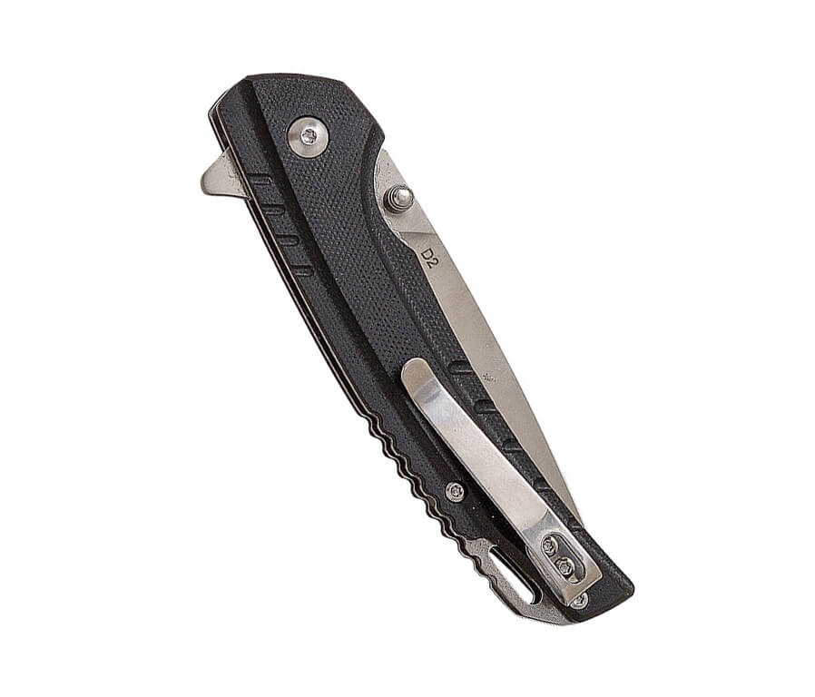 Navaja táctica JKR Pro con mango de G10 y hoja de acero D2 de 8 cm