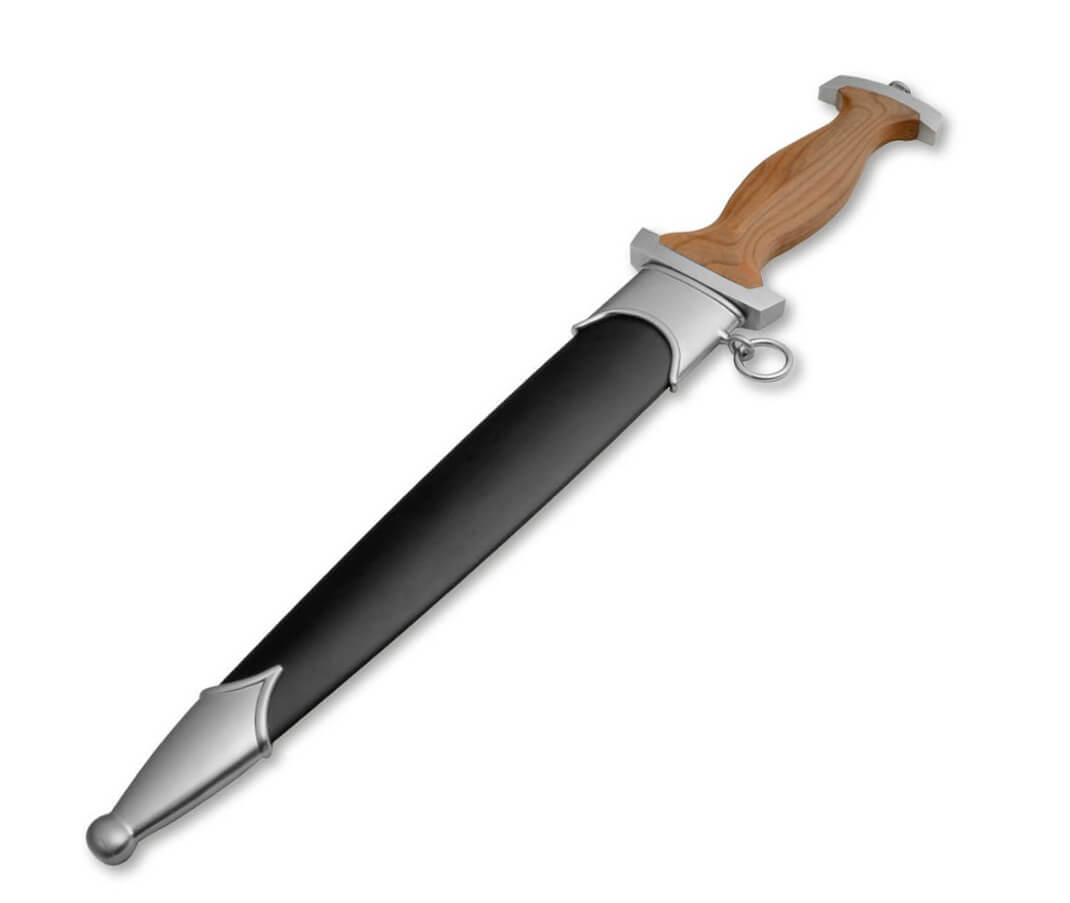 Daga Suiza Boker con mango de madera de cerezo y hoja de 21,7 cm