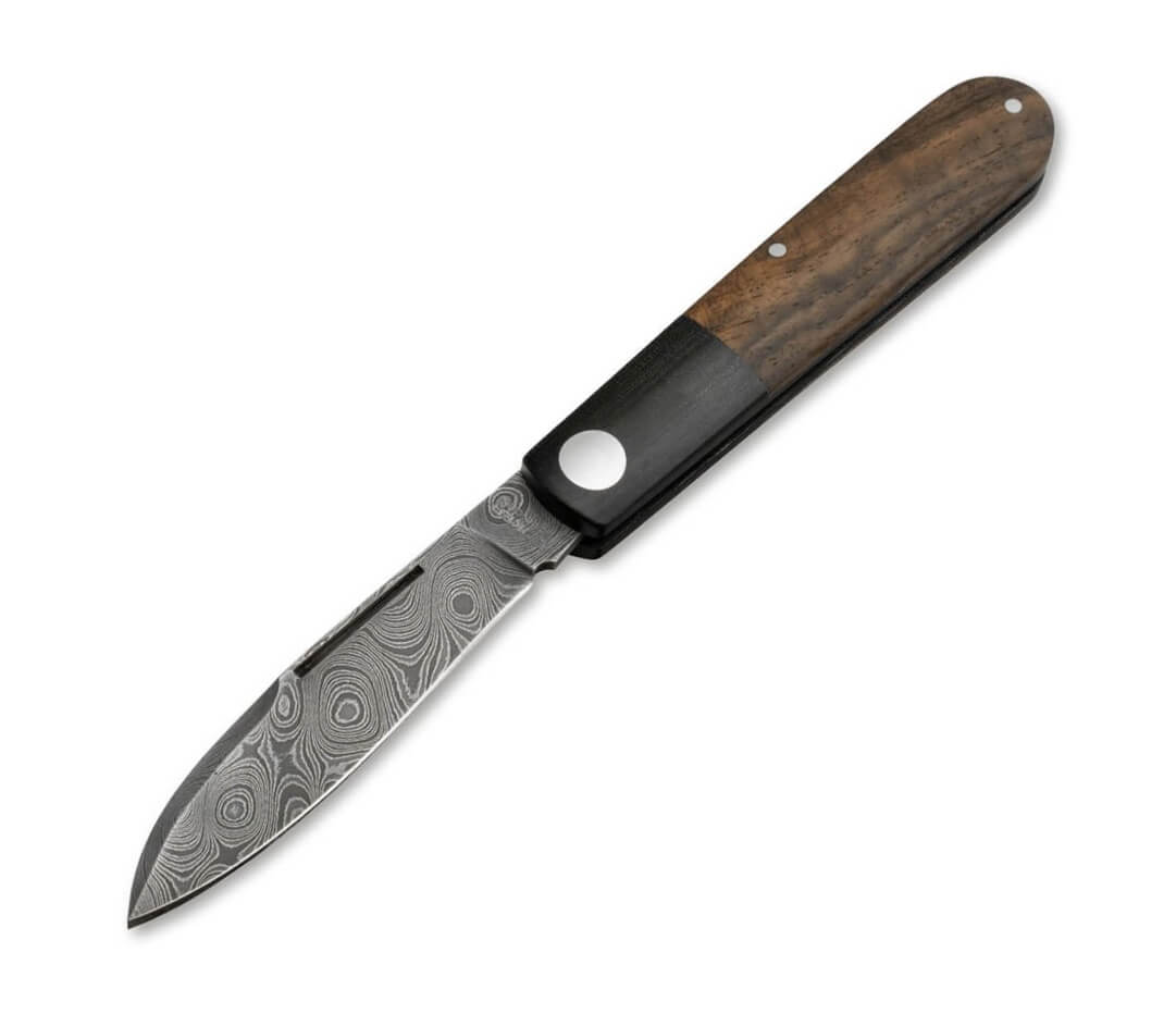 Boker Barlow Prime Tirpitz-Damast navaja de colección con hoja d...