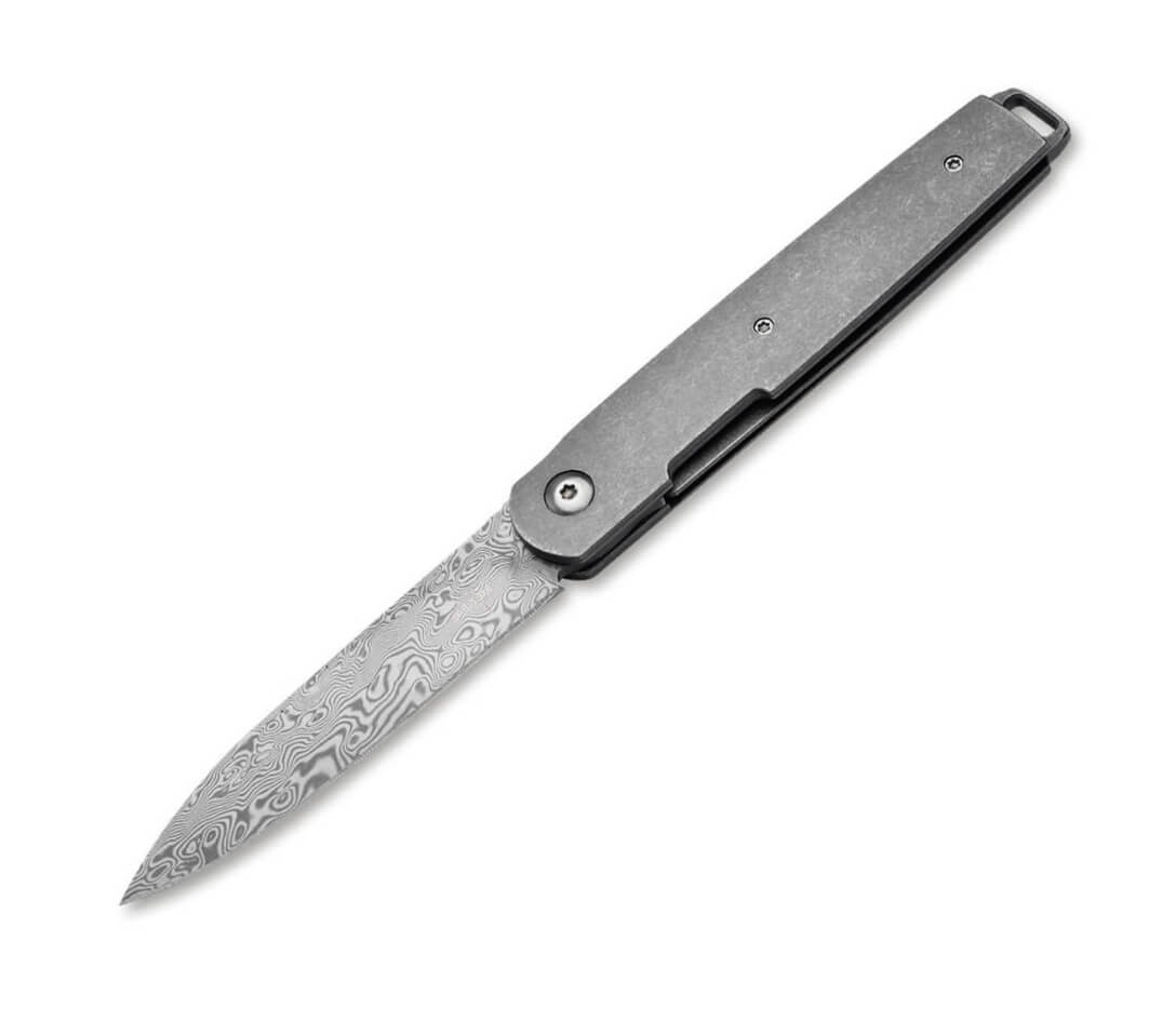 Boker Plus Kansei LRF Damast couteau de poche avec lame de 8,6 cm