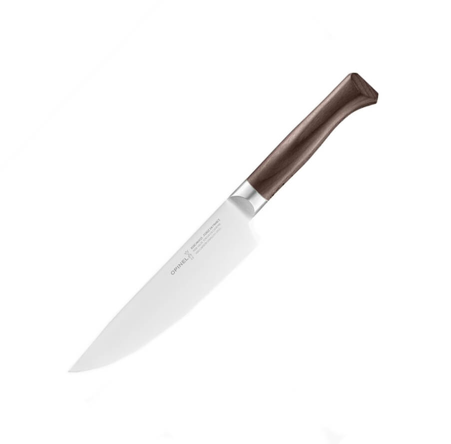 Cuchillo de chef Opinel Les Forges 1890 con mango de haya estabil...