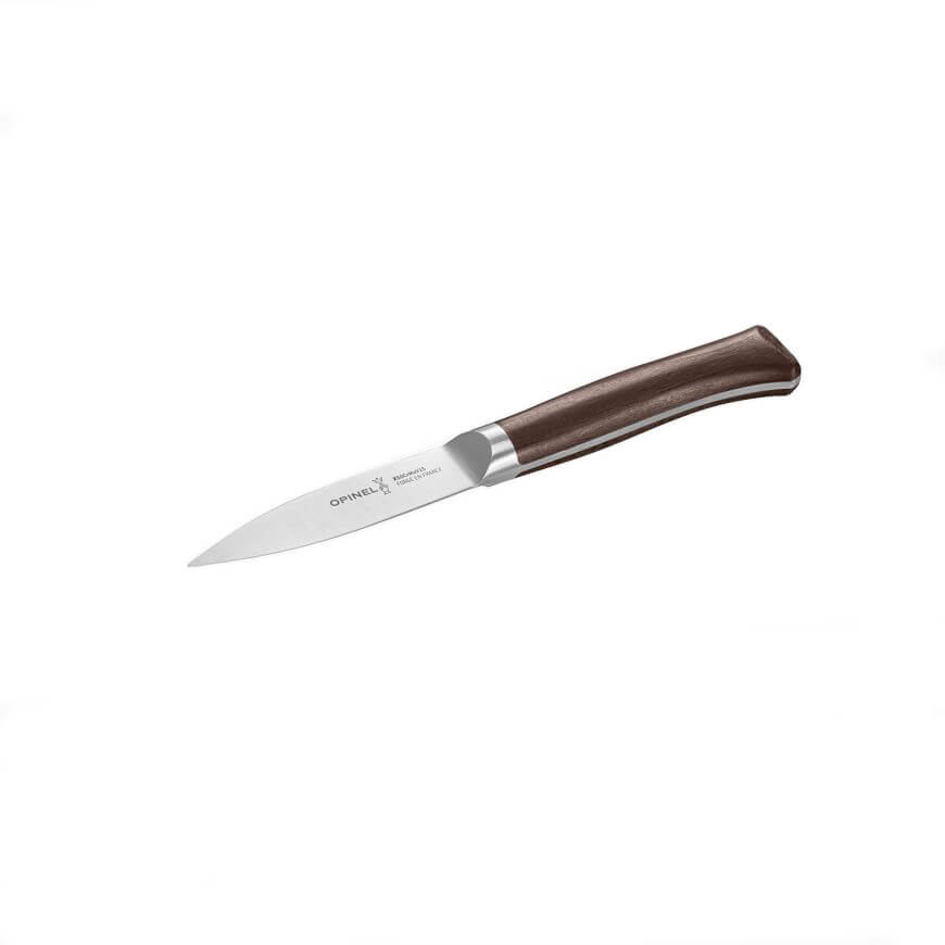 Cuchillo mondador Opinel Les Forges 1890 con mango de haya estabilizada y hoja de 8 cm
