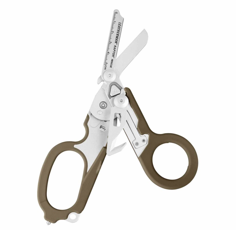 Tijeras multiherramienta Leatherman Raptor Rescue con mango marr�...