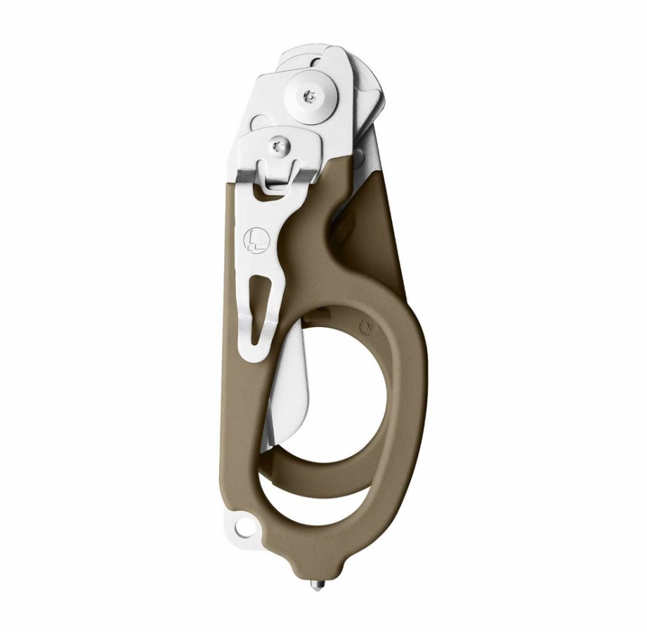 Tijeras multiherramienta Leatherman Raptor Rescue con mango marrón