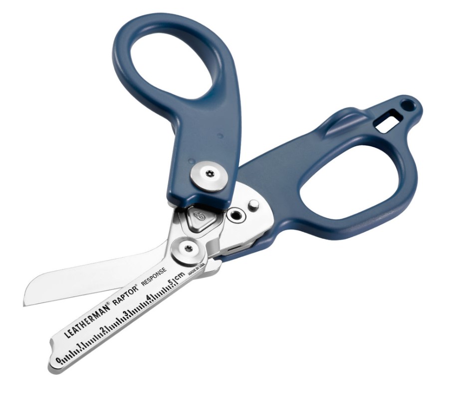 Tijeras multiherramienta Leatherman Raptor Response con mango azul