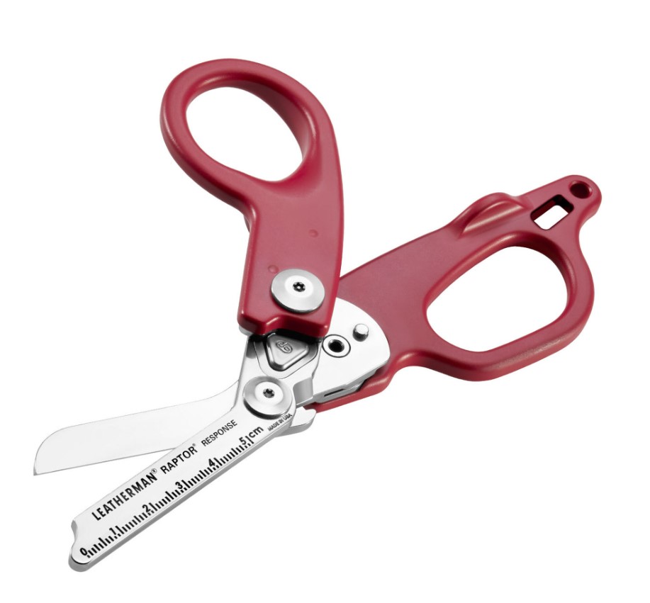 Tijeras multiherramienta Leatherman Raptor Response con mango granate