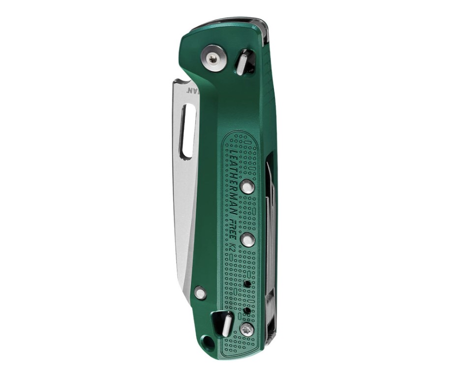 Navaja multiusos Leatherman Free K2 con mango color verde